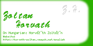 zoltan horvath business card